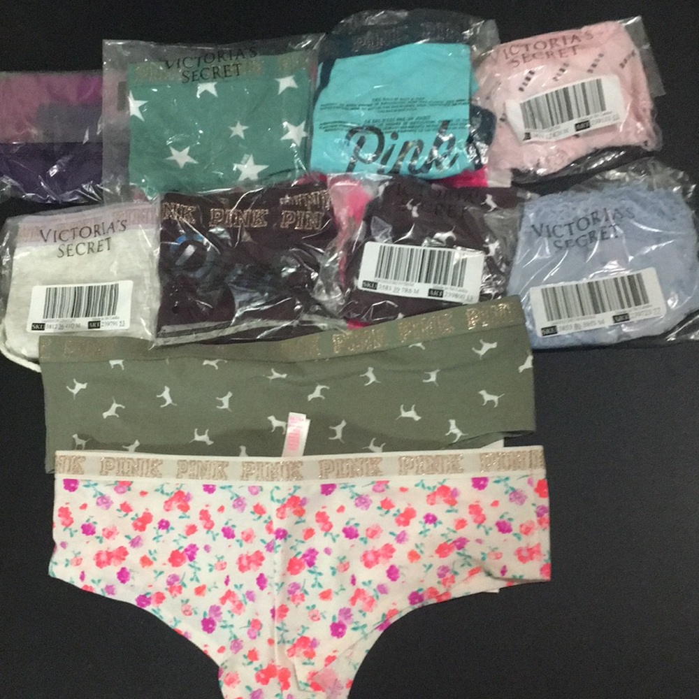 NEW Vs Pink Cheekster Panty 9pc Bundle Medium - Picture 4 of 4